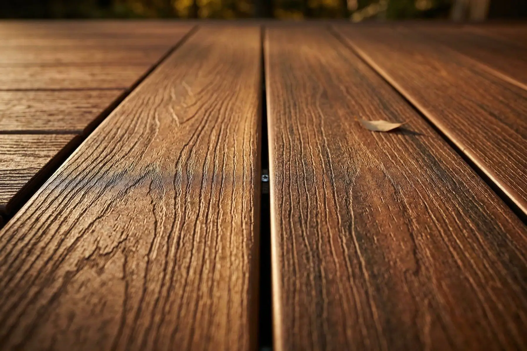 Échantillons de matériaux de terrasse PVC vs composite