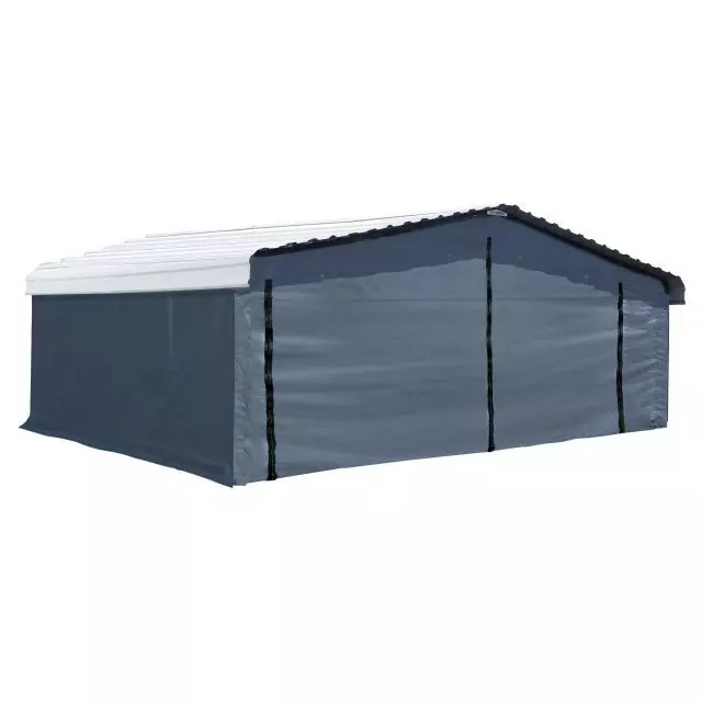 Ensemble de parois grises pour abri d'auto Arrow 20 x 20 pi