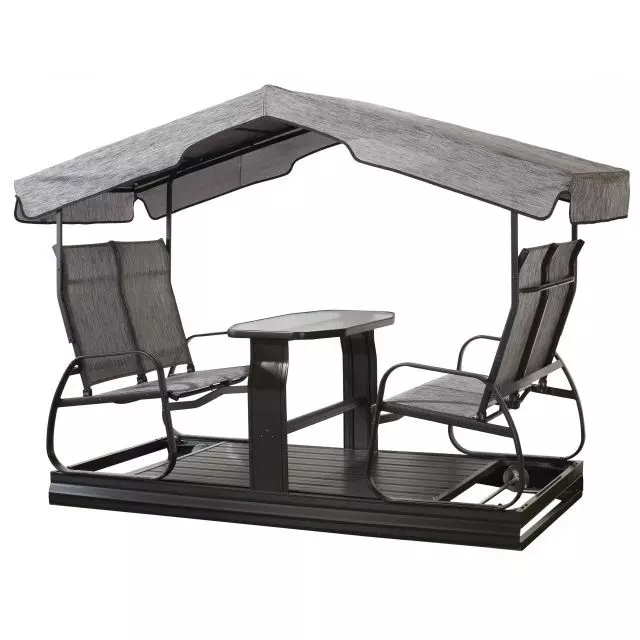 Sojag Eco 4-Seater Garden Swing - Dark Grey — isolated product on white background