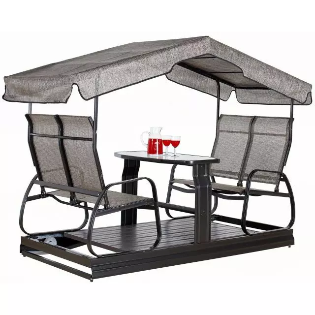 Sojag Eco 4-Seater Garden Swing - Dark Brown — isolated product on white background