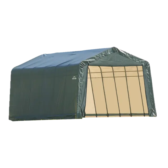 ShelterCoat 12 x 24 x 8英尺 车库尖顶 绿色 STD