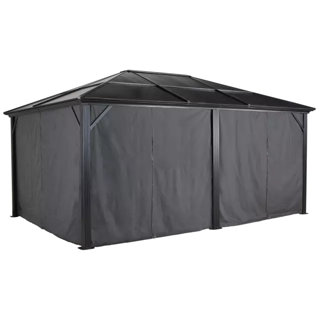Sojag, rideaux gris pour abri soleil Meridien, 12 x 16 pi, polyester filé