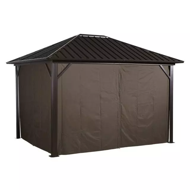 Sojag, rideaux bruns pour abri soleil Genova, 10 x 10 pi, polyester