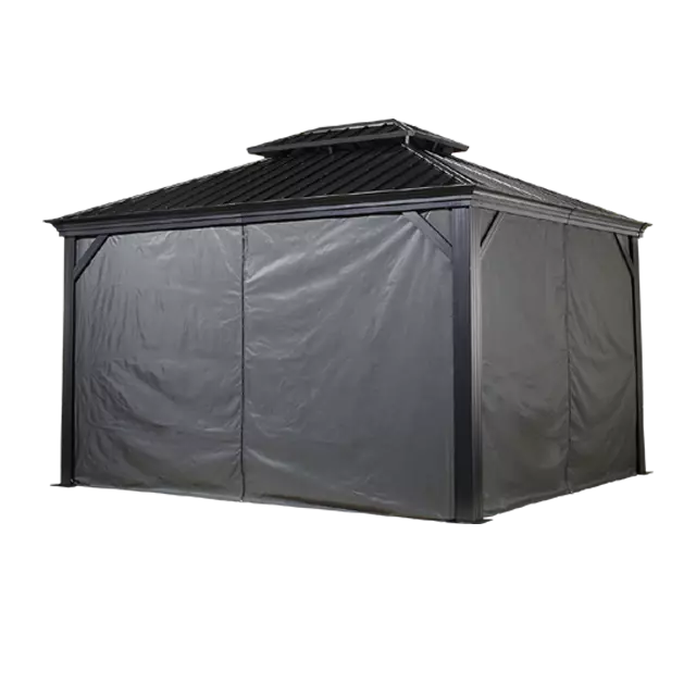 Sojag, rideaux gris pour abri soleil Monaco/Messina/Mykonos, 10 x 10 pi, polyester