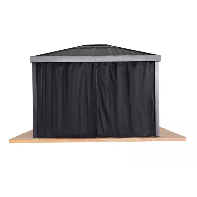 Sojag Dalby, rideaux gris pour abri soleil en polyester filé, 10 x 12 pi