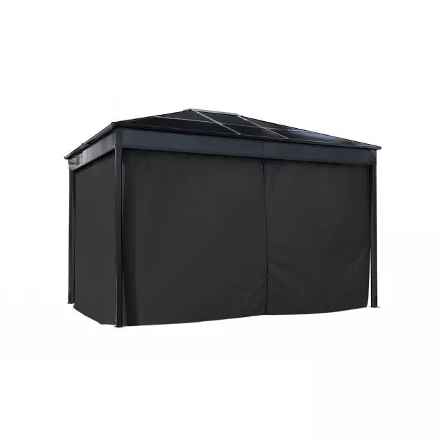 Sojag, rideaux noirs pour abri soleil Diani, 10 x 12 pi, polyester, rideaux d'extérieur