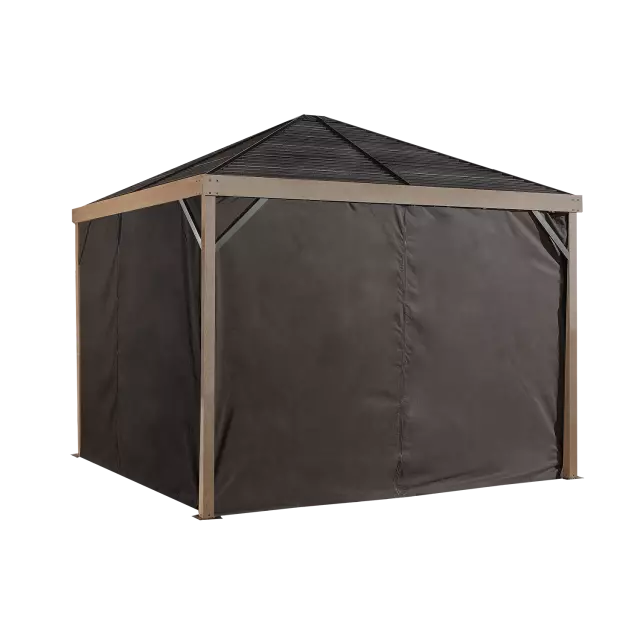 Sojag, rideaux bruns pour abri soleil Sanibel, 8 x 8 pi, polyester