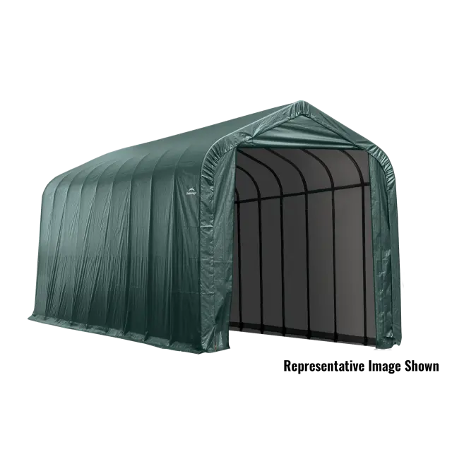 ShelterLogic ShelterCoat 16 x 40 x 16 ft. Garage Peak Green STD
