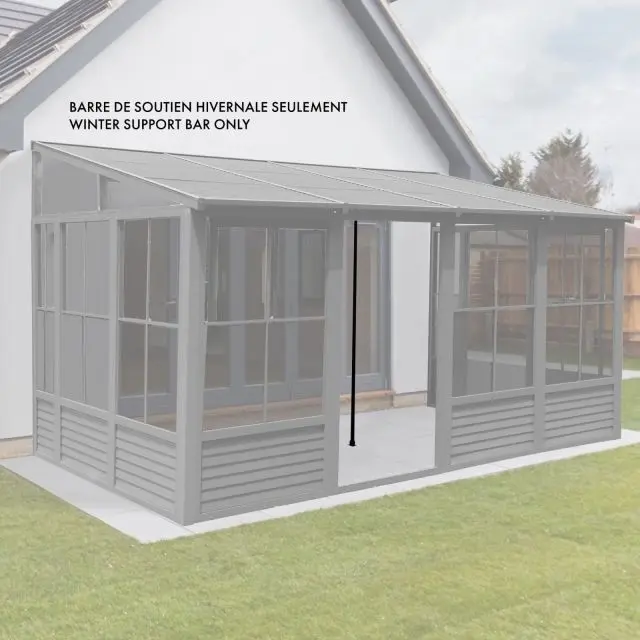 Gazebo Penguin Winter Support Bar for Solariums and Wall Gazebos, Slanted Top