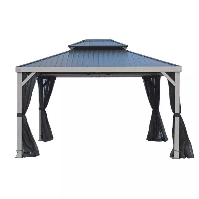 Gazebo Penguin Yosemite 10x12 double steel roof gazebo aluminum posts