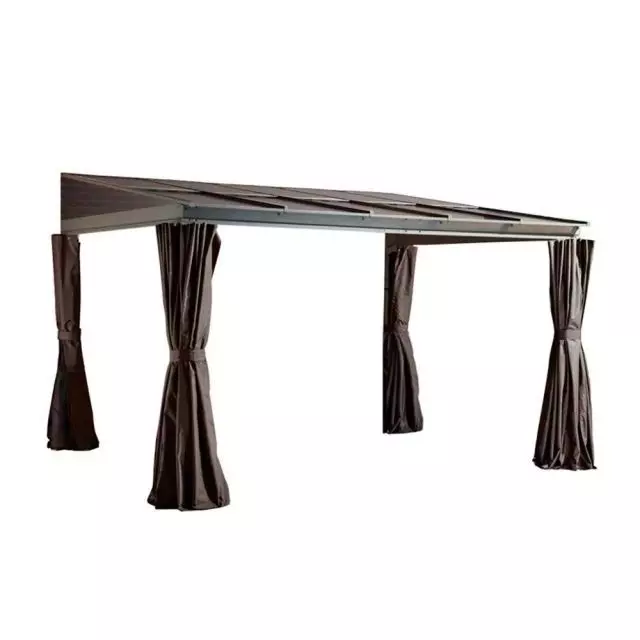 Sojag Pompano 10 ft. x 10 ft. Wall Gazebo, Brown — main product image