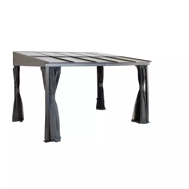 Sojag Pompano 10 ft. x 14 ft. Wall Gazebo, Charcoal Grey
