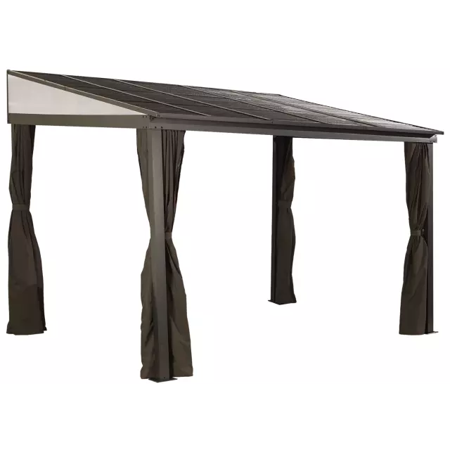 Sojag Portland Wall Gazebo 8 x 12 ft - Brown — isolated product on white background