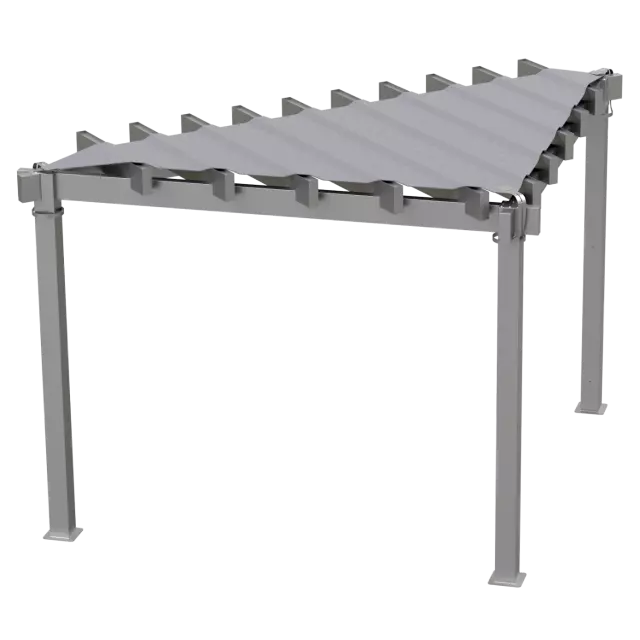 Sojag Lima Grey 10 x 10 ft. Rustproof Aluminum Frame Pergola