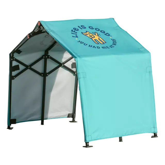 Life Is Good 3.5 x 2 x 2.7 ft You Had Me at Woof Pop-up Pet Canopy Dog Shade