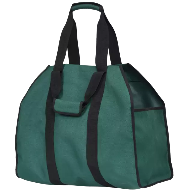 Extra Heavy-Duty Firewood Bag 24 x 12 x 20 in. Green