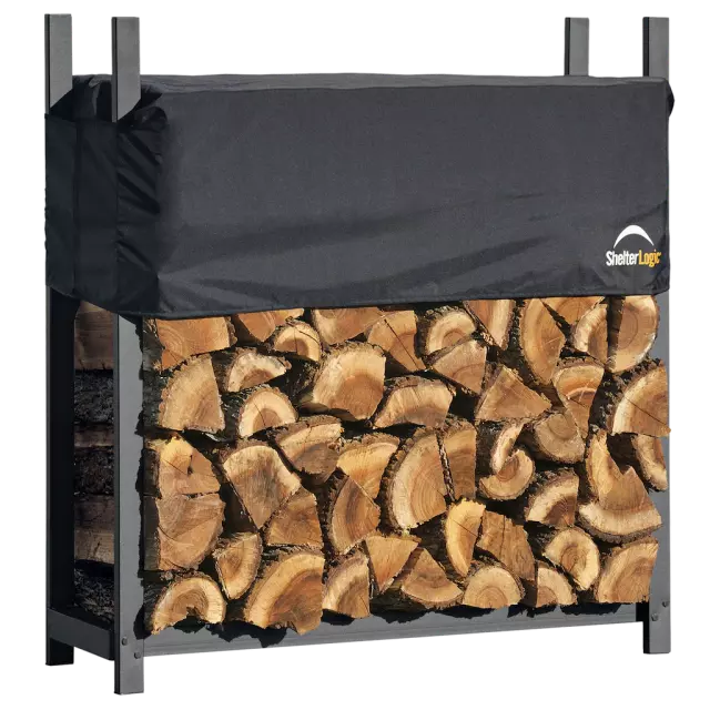 Ultra Duty Firewood Rack with Cover 4 ft.