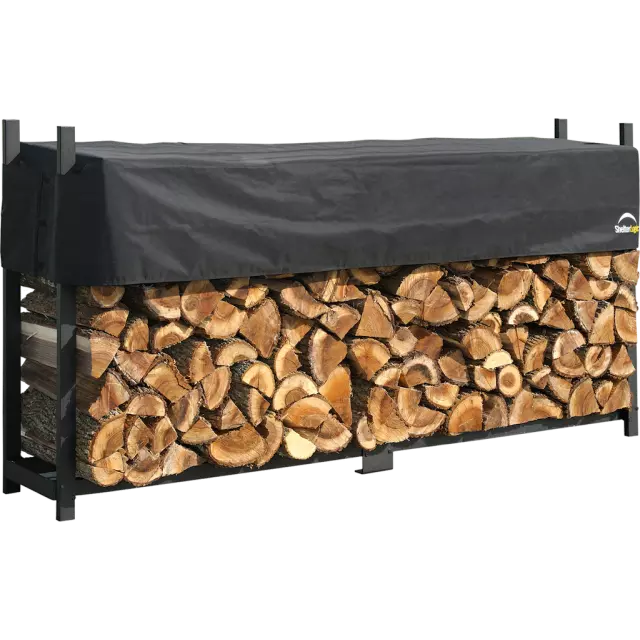 Ultra Duty Firewood Rack with Cover 8 ft