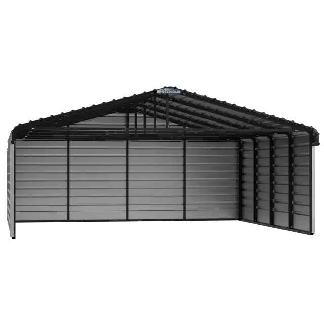 Abri d'auto en acier avec 3 parois, 20x20x07, coquille d'œuf
