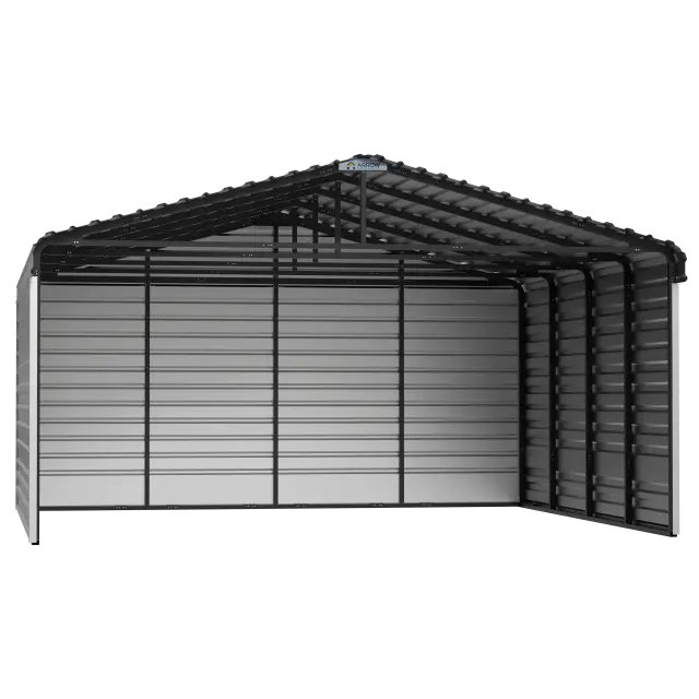 Abri d'auto en acier avec 3 parois, 20x20x09, coquille d'œuf