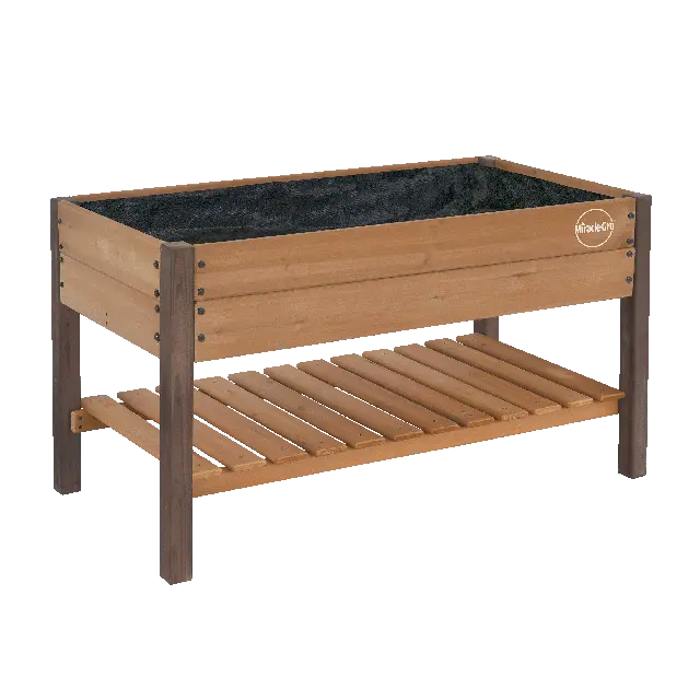 Miracle-Gro® Wood 2 x 4 ft. Raised Garden Planter with Shelf