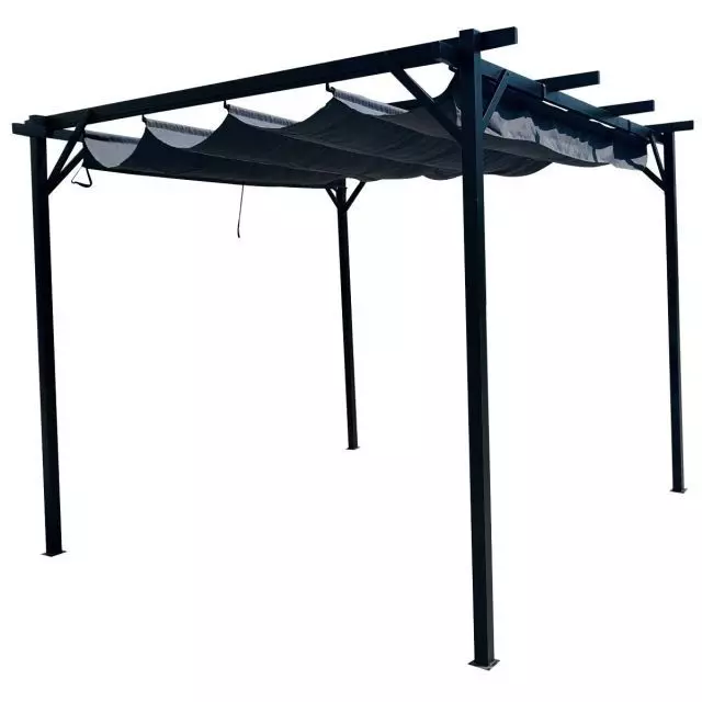 Corriveau San Luis pergola 10' x 10' with retractable canopy