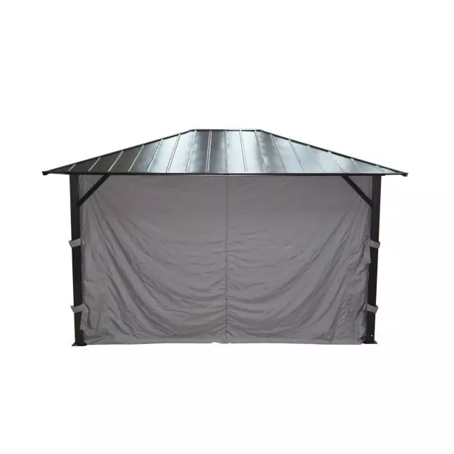 Rideaux latéraux gris pour gazebo 10 x 12 - Corriveau, polyester