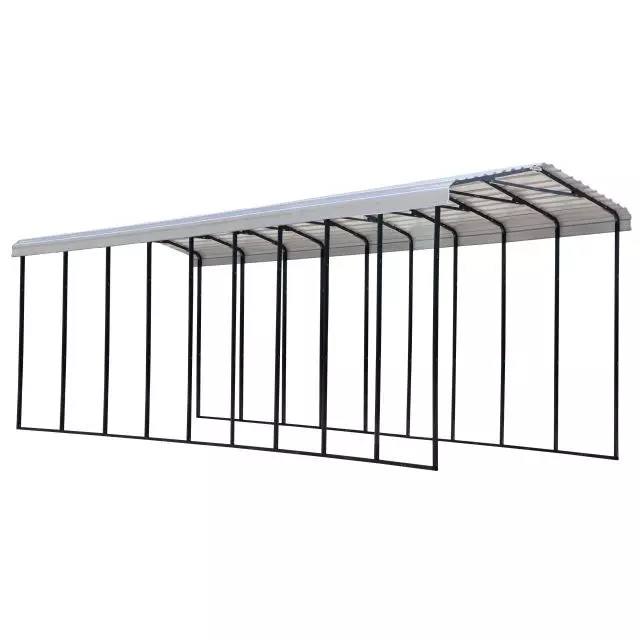 Arrow Carport, 14 ft. x 42 ft. x 14 ft. Eggshell — isolated product on white background