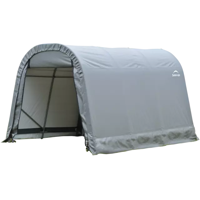ShelterLogic ShelterCoat 8 x 12 ft. Wind and Snow Rated Garage Round Gray STD