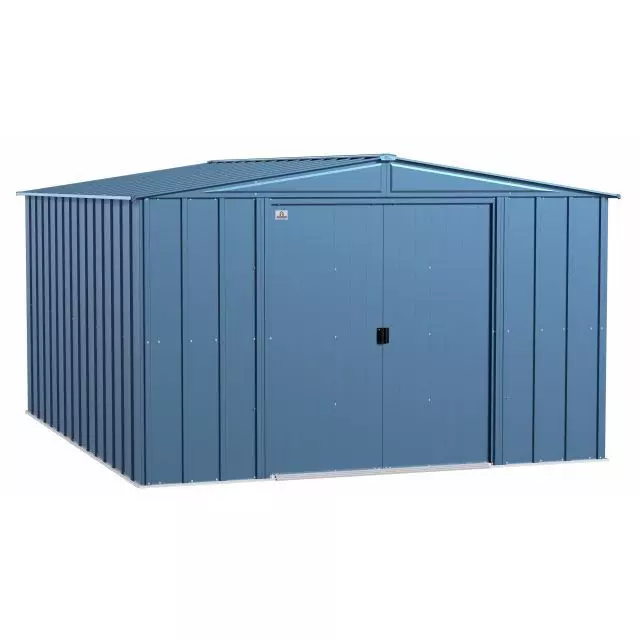 Abri de rangement en acier Arrow Classic, 10 x 12 pi, gris bleu