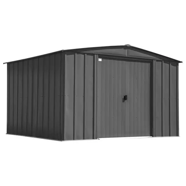 Remise de rangement en acier Arrow Classic, 10x12, gris charbon