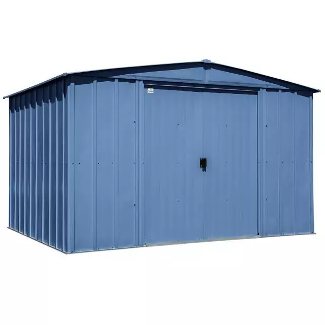 Abri de rangement en acier Arrow Classic, 10 x 8 pi, gris bleu
