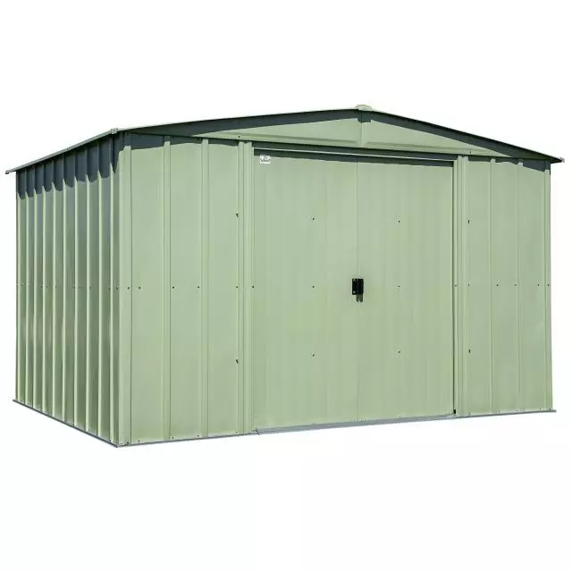 Abri de rangement en acier Arrow Classic, 10 x 8 pi, vert sauge