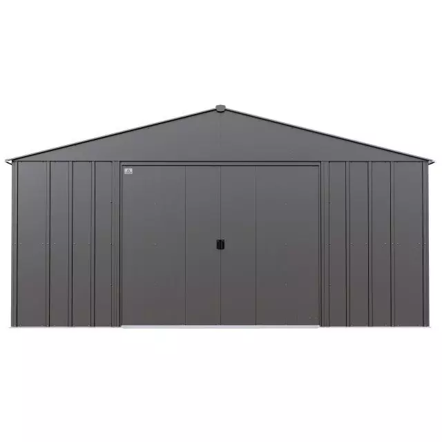 Abri de jardin Arrow Classic en métal, 14 x 12, gris charbon