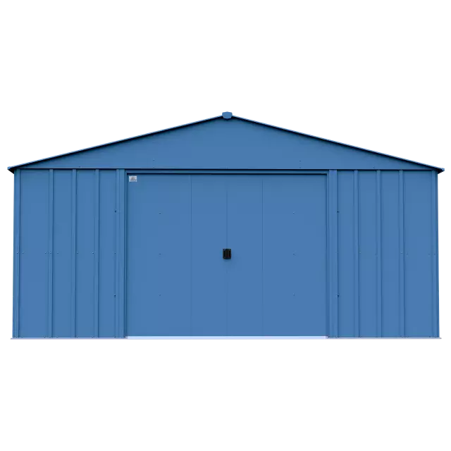 Abri de jardin Arrow Classic en métal, 14 x 14, bleu gris