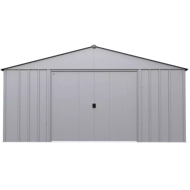 Cabanon en métal Arrow Classic, 14 x 14, gris cannelé