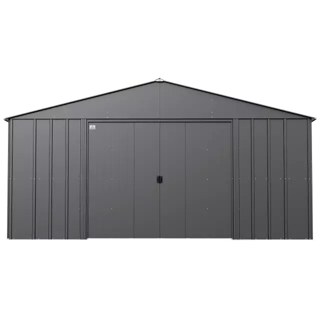 Abri de jardin Arrow Classic en métal, 14 x 17, gris charbon