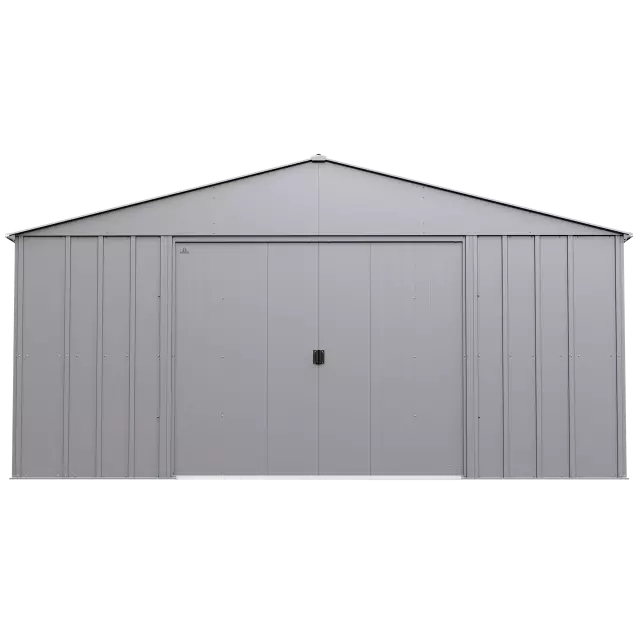 Abri de jardin Arrow Classic en métal, 14 x 17, gris cannelé