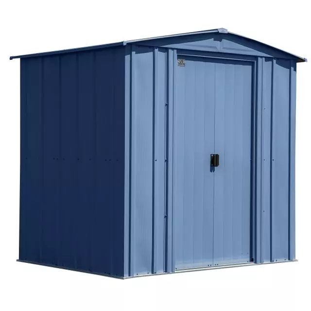 Abri de rangement en acier Arrow Classic, 6 x 5 pi, gris bleu