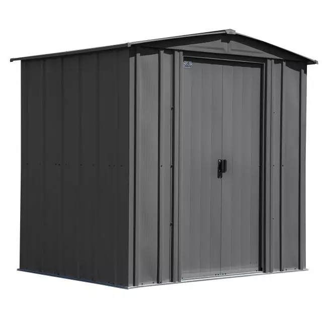 Remise de rangement en acier Arrow Classic, 6x5, gris charbon