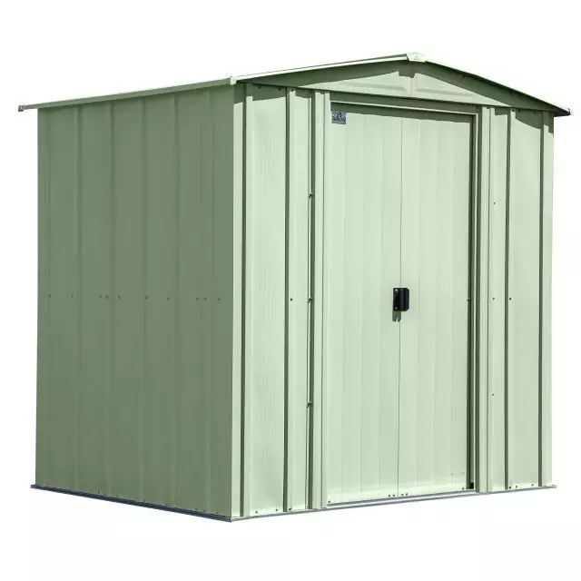 Abri de rangement en acier Arrow Classic, 6 x 5 pi, vert sauge
