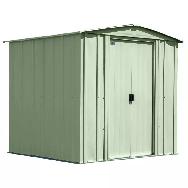Abri de rangement en acier Arrow Classic, 6 x 7 pi, vert sauge