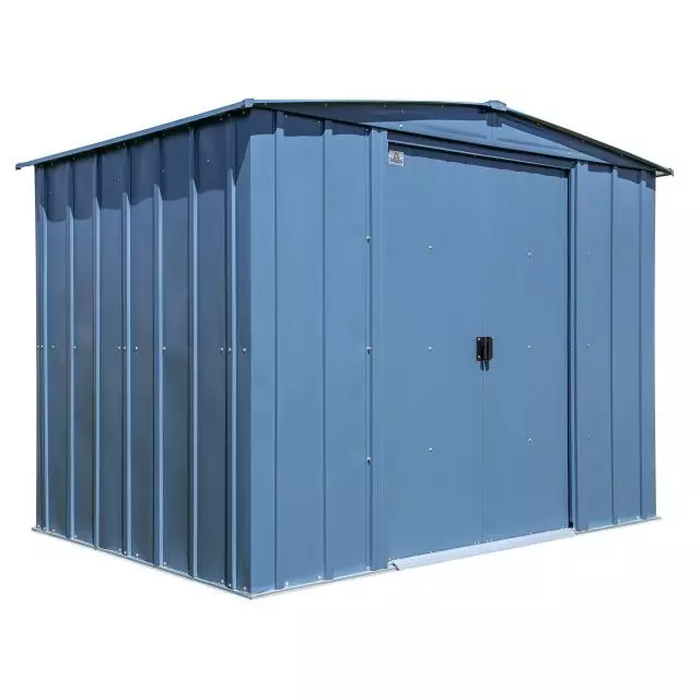 Abri de rangement en acier Arrow Classic, 8 x 6 pi, gris bleu