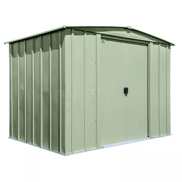 Abri de rangement en acier Arrow Classic, 8 x 6 pi, vert sauge