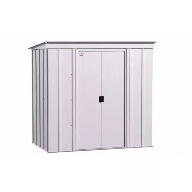 Abri de rangement en acier Arrow Classic, 6 x 4 pi, gris pâle