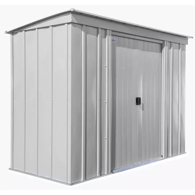 Abri de rangement en acier Arrow Classic, 8 x 4 pi, gris pâle