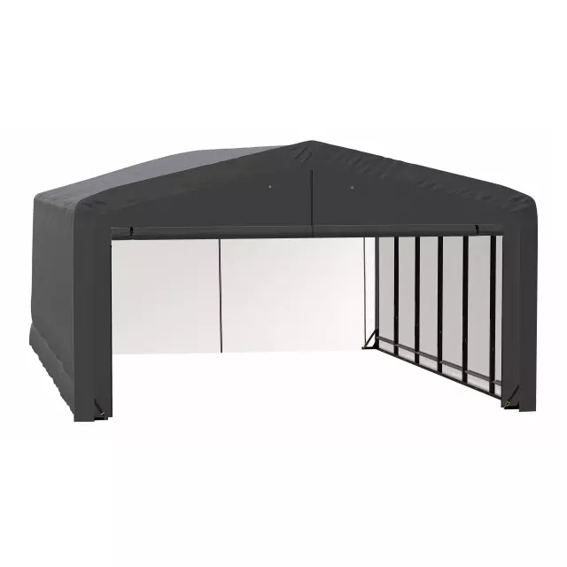 Garage résistant au vent et à la neige ShelterTube, 20 x 27 x 12, gris