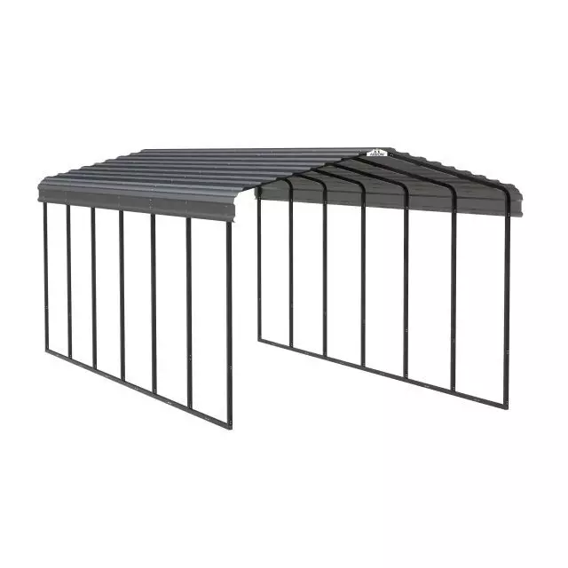 Arrow Carport, 12 ft. x 29 ft. x 9 ft. Charcoal