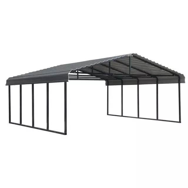 Abri d'auto Arrow, 20 x 20 x 7 pi, charbon