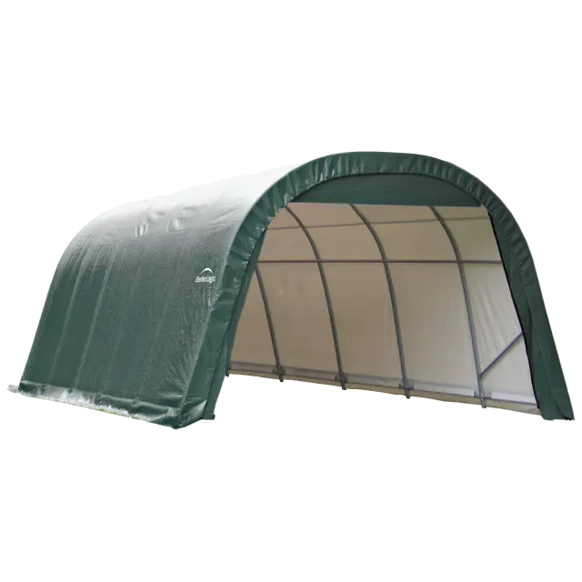 ShelterCoat 12 x 20 ft. Wind and Snow Rated Garage Round Green STD — alternate product view
